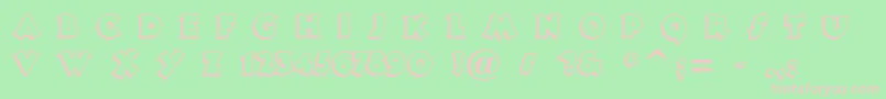 Tooneyno Font – Pink Fonts on Green Background