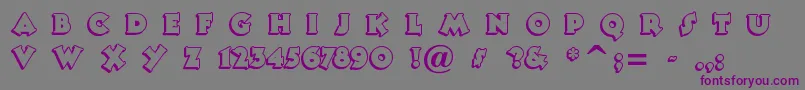 Tooneyno Font – Purple Fonts on Gray Background