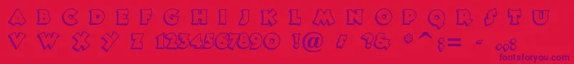 Tooneyno Font – Purple Fonts on Red Background
