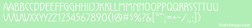 KololpstdNarrow Font – White Fonts on Green Background