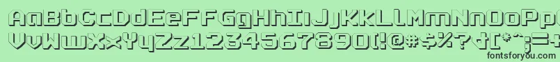 RealpolitikShadow Font – Black Fonts on Green Background