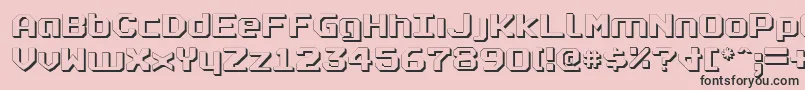 RealpolitikShadow Font – Black Fonts on Pink Background