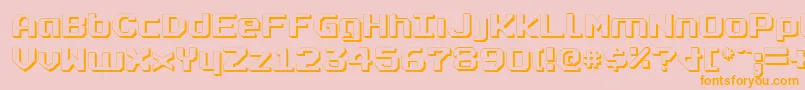 RealpolitikShadow Font – Orange Fonts on Pink Background