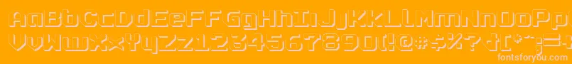 RealpolitikShadow Font – Pink Fonts on Orange Background