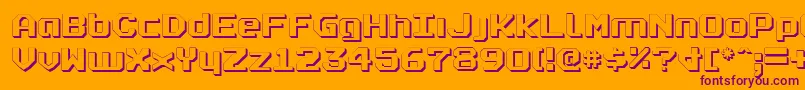 RealpolitikShadow Font – Purple Fonts on Orange Background