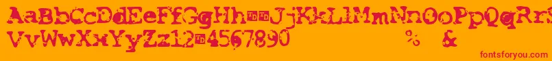 SmashTrialVersion Font – Red Fonts on Orange Background