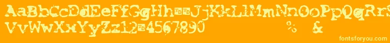 SmashTrialVersion Font – Yellow Fonts on Orange Background