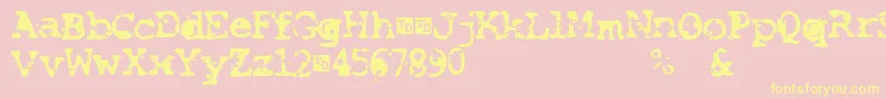 SmashTrialVersion Font – Yellow Fonts on Pink Background