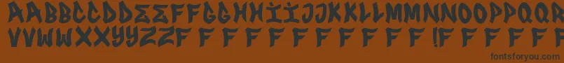 FrsGenuino Font – Black Fonts on Brown Background