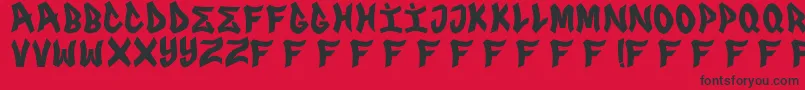 FrsGenuino Font – Black Fonts on Red Background