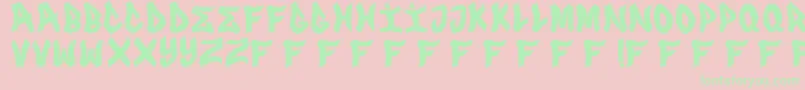 FrsGenuino Font – Green Fonts on Pink Background