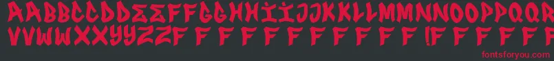 FrsGenuino Font – Red Fonts on Black Background