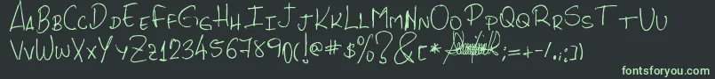 フォントPhrochaScrypt – 黒い背景に緑の文字