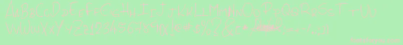 PhrochaScrypt Font – Pink Fonts on Green Background