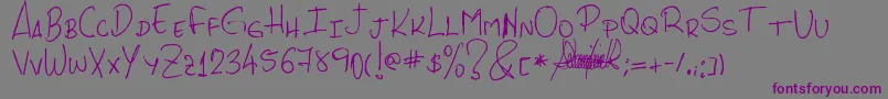 PhrochaScrypt Font – Purple Fonts on Gray Background