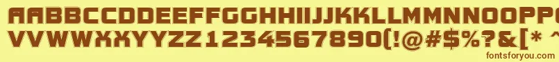 AConceptotitulgr-fontti – ruskeat fontit keltaisella taustalla