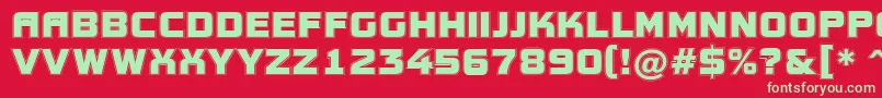 AConceptotitulgr Font – Green Fonts on Red Background