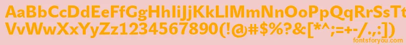 JohnsansMediumProBold Font – Orange Fonts on Pink Background