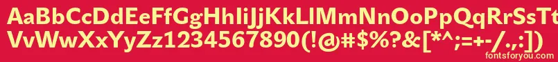 JohnsansMediumProBold Font – Yellow Fonts on Red Background