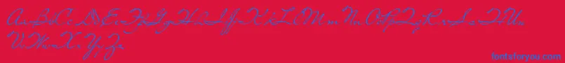LivingTogether Font – Blue Fonts on Red Background
