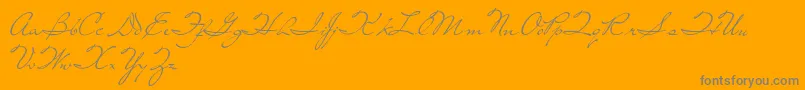 Weitere Informationen zur LivingTogether-Schriftart LivingTogether-Schriftart – Graue Schriften auf orangefarbenem Hintergrund