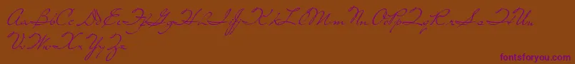 LivingTogether Font – Purple Fonts on Brown Background
