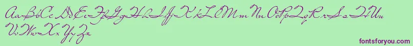 LivingTogether Font – Purple Fonts on Green Background