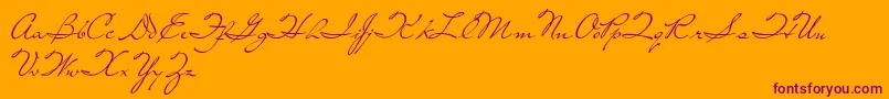 LivingTogether Font – Purple Fonts on Orange Background