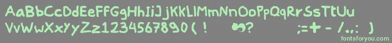 Peent Font – Green Fonts on Gray Background