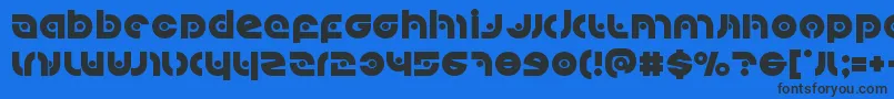 Шрифт Kovacsspot – чёрные шрифты на синем фоне