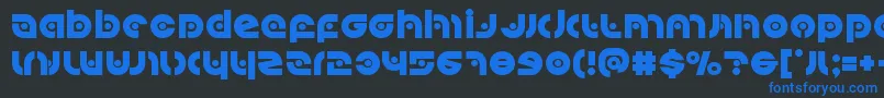 フォントKovacsspot – 黒い背景に青い文字