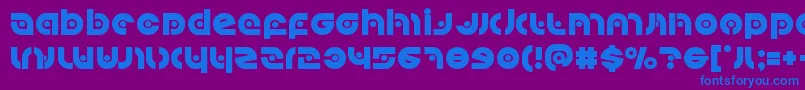 Шрифт Kovacsspot – синие шрифты на фиолетовом фоне