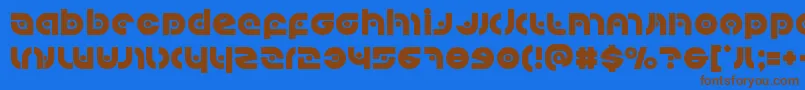 Kovacsspot-fontti – ruskeat fontit sinisellä taustalla