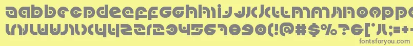 フォントKovacsspot – 黄色の背景に灰色の文字