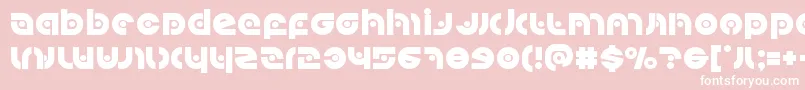 Kovacsspot-Schriftart – Weiße Schriften auf rosa Hintergrund