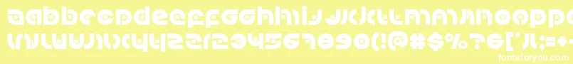 Kovacsspot Font – White Fonts on Yellow Background