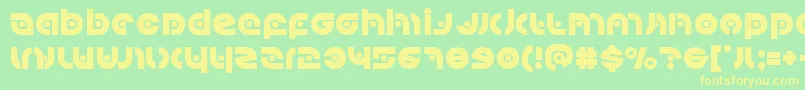 Kovacsspot-fontti – keltaiset fontit vihreällä taustalla