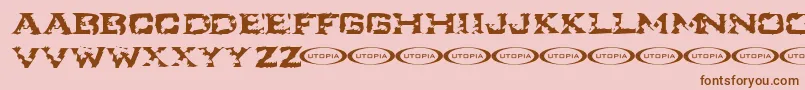 Шрифт Ikart – коричневые шрифты на розовом фоне