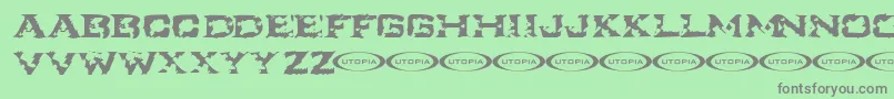 Ikart Font – Gray Fonts on Green Background