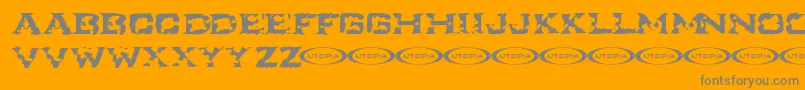 Ikart Font – Gray Fonts on Orange Background