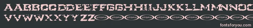 Ikart Font – Pink Fonts on Black Background
