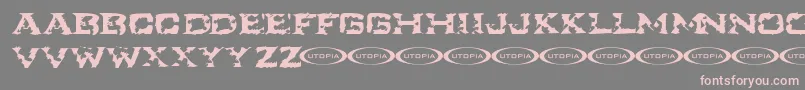 Ikart Font – Pink Fonts on Gray Background