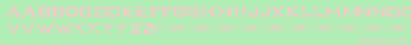 Ikart-fontti – vaaleanpunaiset fontit vihreällä taustalla