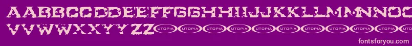 Ikart Font – Pink Fonts on Purple Background