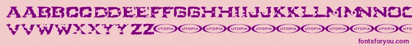 Шрифт Ikart – фиолетовые шрифты на розовом фоне