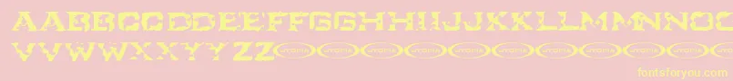 Шрифт Ikart – жёлтые шрифты на розовом фоне