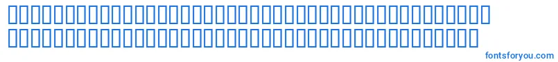 フォントRadib – 白い背景に青い文字