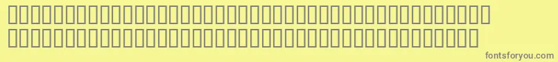 フォントRadib – 黄色の背景に灰色の文字