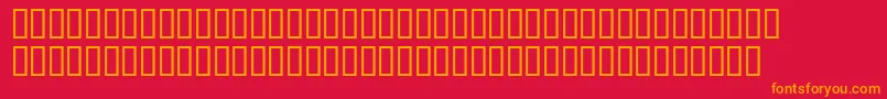 フォントRadib – 赤い背景にオレンジの文字