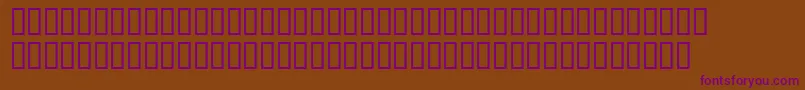 Czcionka Radib – fioletowe czcionki na brązowym tle